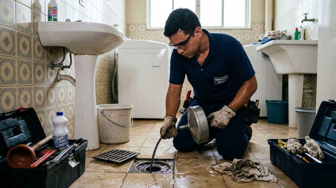 Desentupimento de ralo profissional em Recife-PE