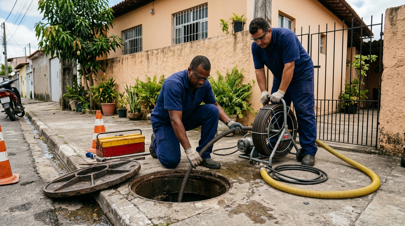 Desentupimento de rede de esgoto em Recife-PE