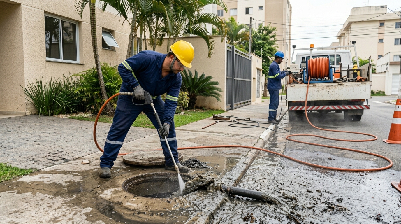 Hidrojateamento com jato de alta pressão em Recife-PE